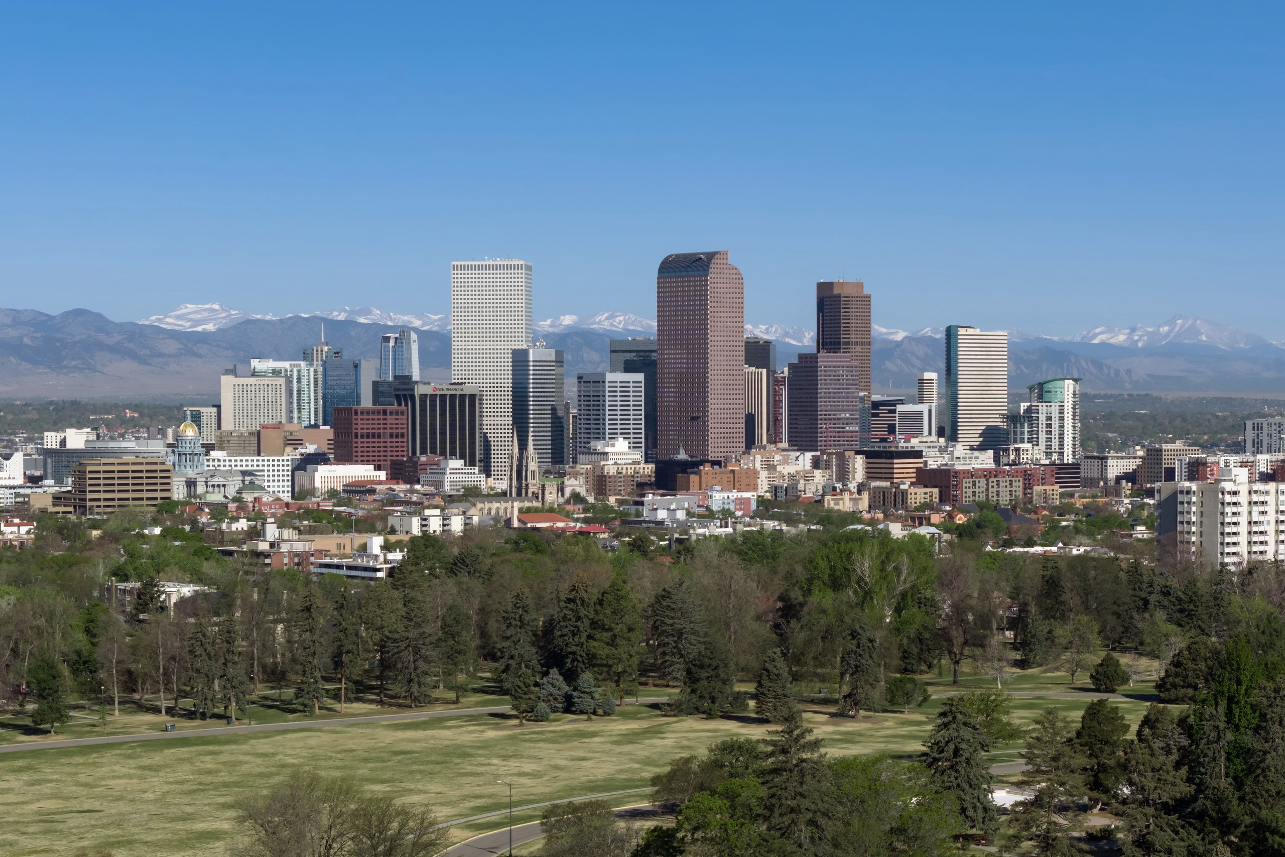 Denver skyline and the Colorado Front Range